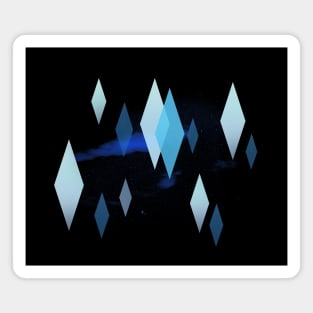 Frozen Diamonds Abstract Aesthetic Ice Crystals Snowflake Magnet